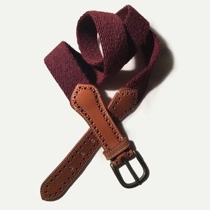 Polo by Ralph Lauren Vintage Cotton & Leather Belt